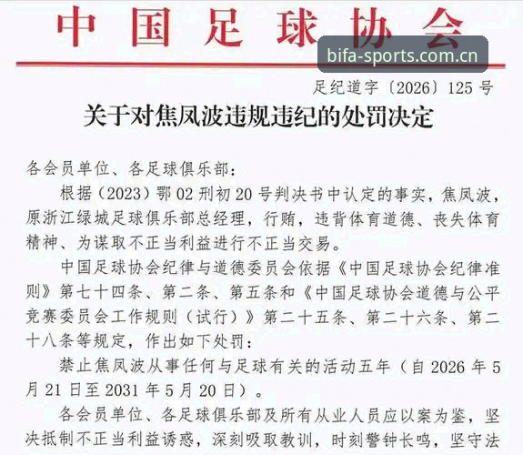 必发最新版本 禁足风波背后的足球生态修复:通过必发体育平台解读中国足协最新整顿行动